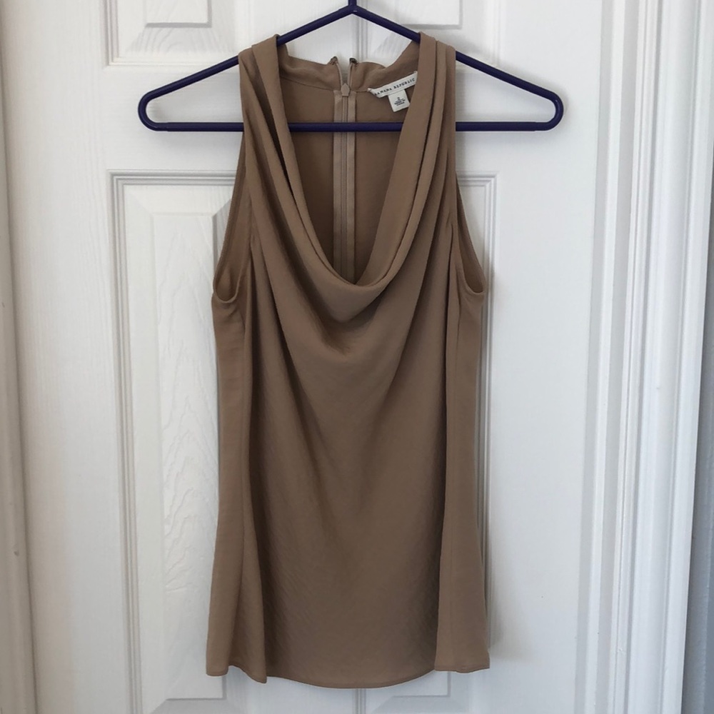 Cowl neck sleeveless blouse